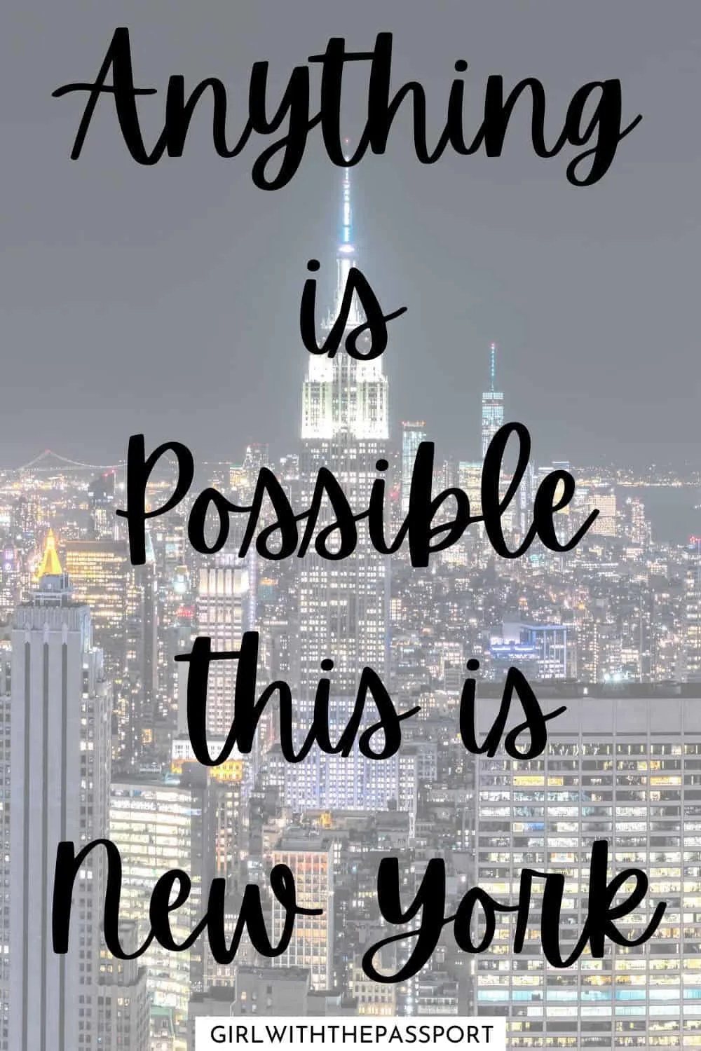 "Anything is possible, this is New York" quote. 
