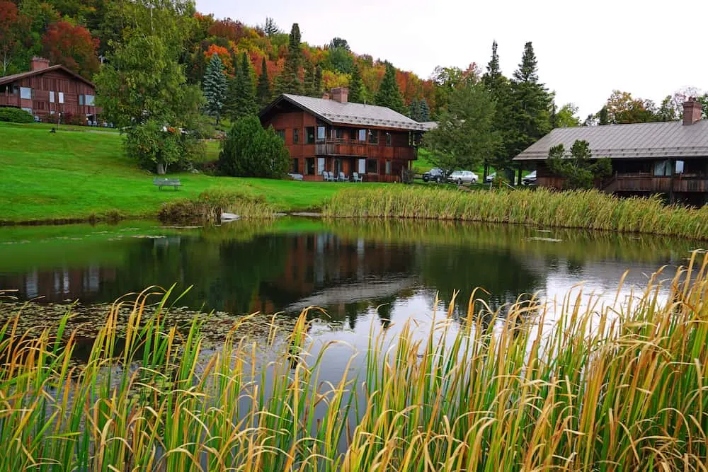 The mountain cabins and scenic views that make the Traps Family Lodge one of the most romantic getaways in Vermont.