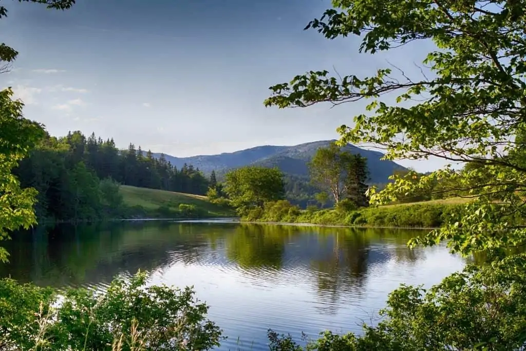 Pond and mountains in Acadia National Park