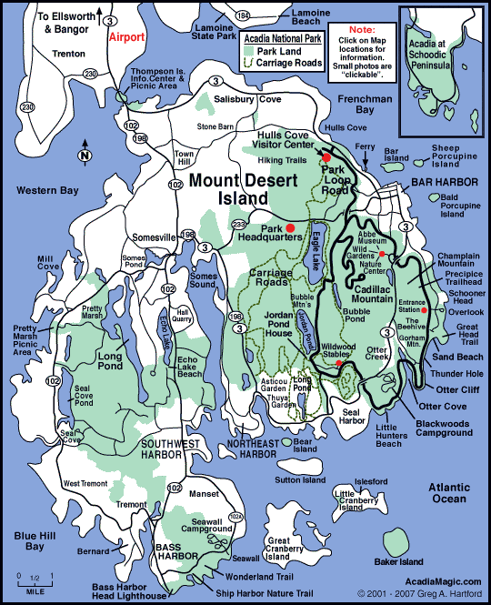Acadia National Park Map