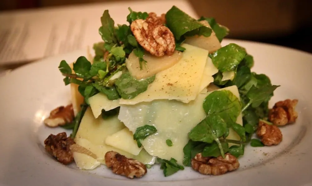 Salad with fresh cheese and pecans from Micheal's on the Hill