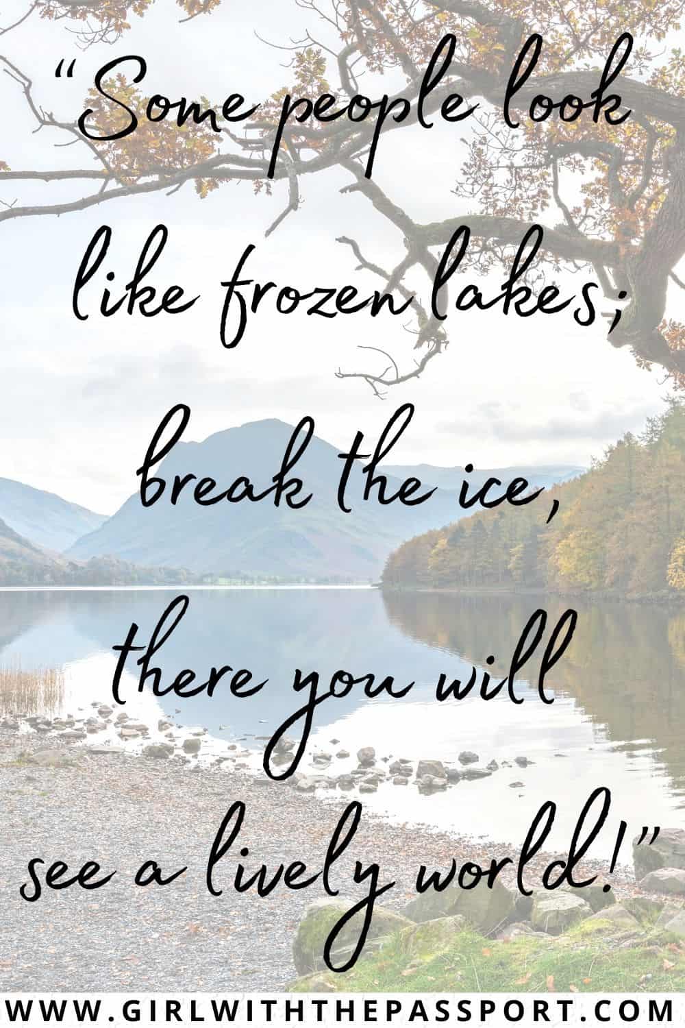 Best Frozen Lake Quotes for Instagram