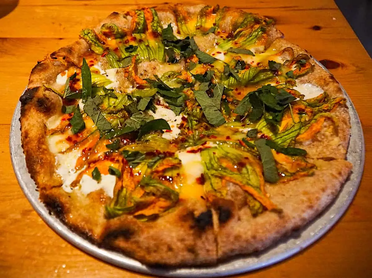 Cauliflower Blossom Pizza from Loring Place in Greenwich Village.