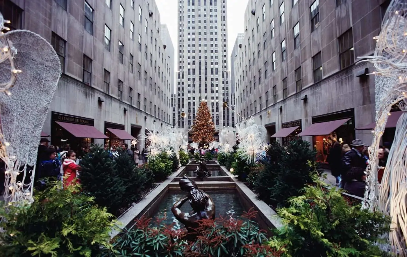 One of the best things to do in NYC in winter is see the Rockefeller Center Christmas Tree.