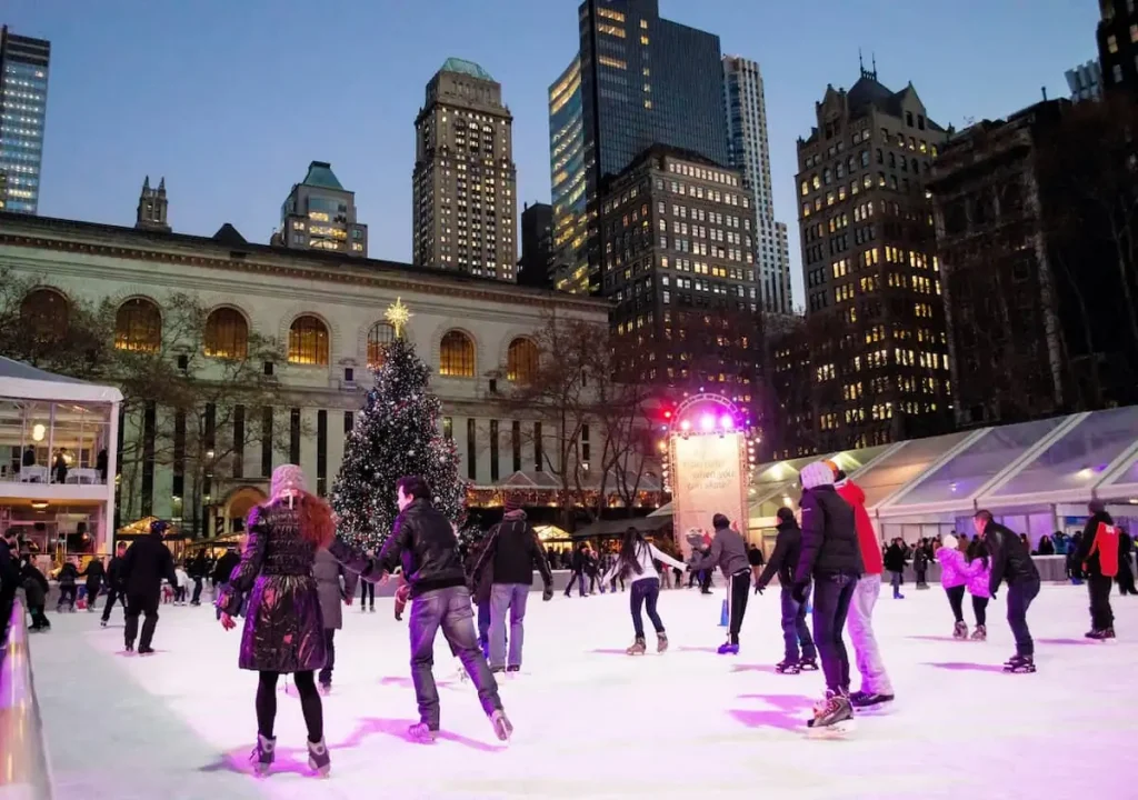Skaters on the Risk at Bryant Park