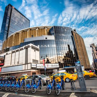 Exterior of Madison Square Garden where some of the best NYC anthems are performed.