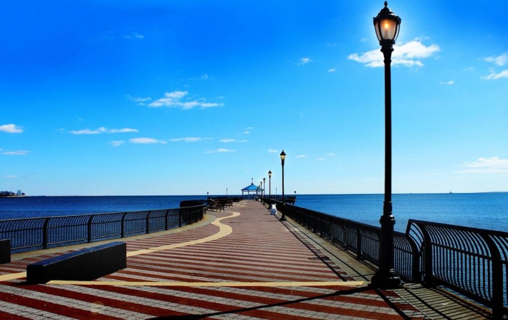 View of the Boardwalk at Midland Beach in Staten Island, one of the best outdoor activities in NYC. 