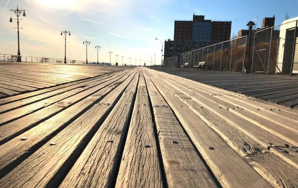One of the beat things to do in Coney Island is stroll down the boardwalk. 