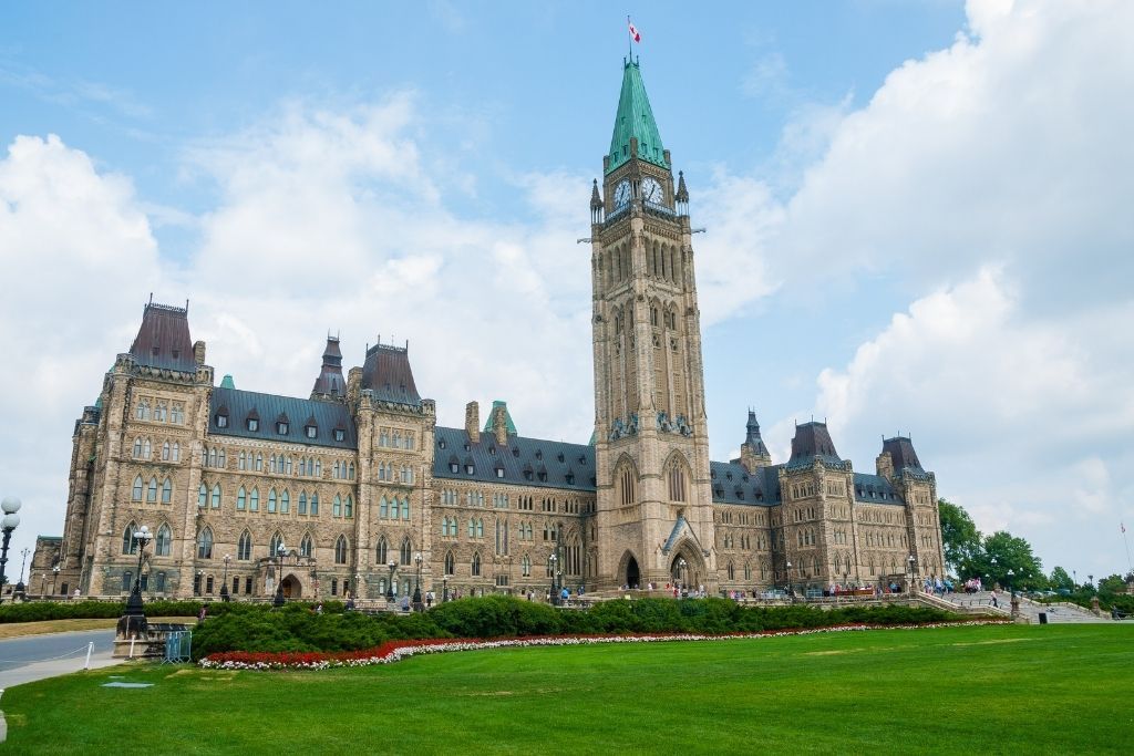 Parliament Hill in Ottawa is one of the best places to live in Canada. 