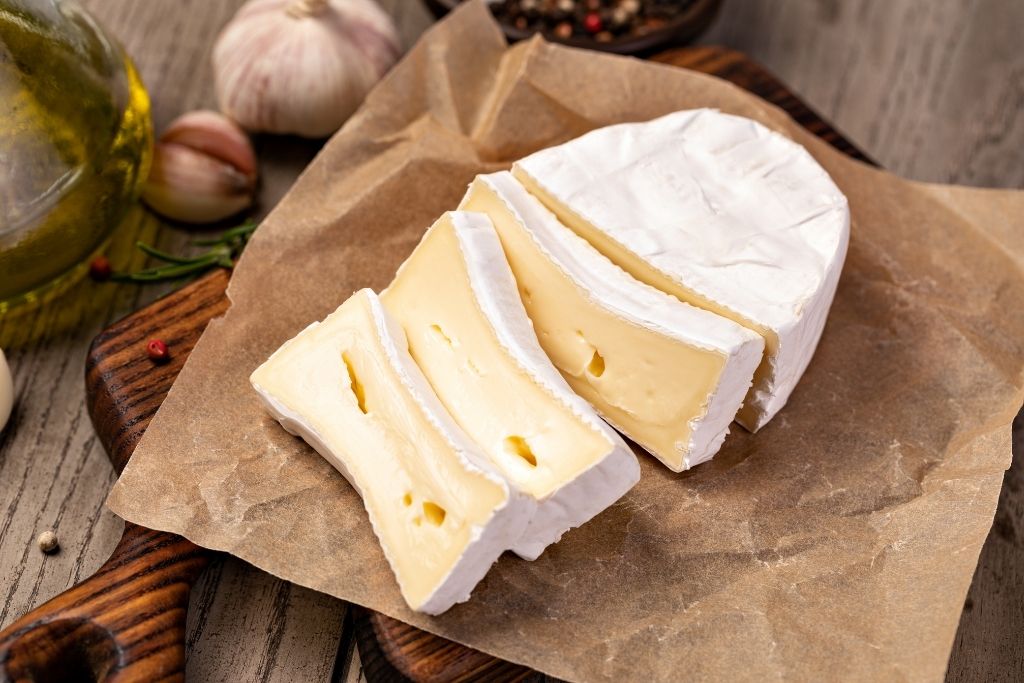 Fresh French brie. A popular food in Paris. 
