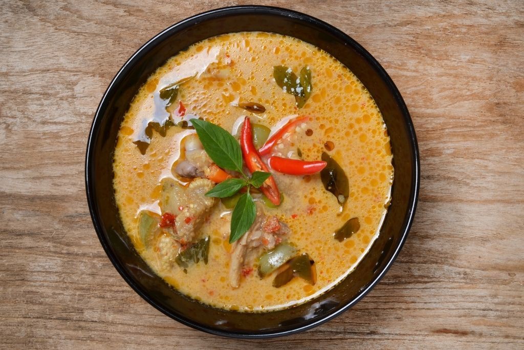 Yellow Thai curry from one of the most unusual restaurants in London. 