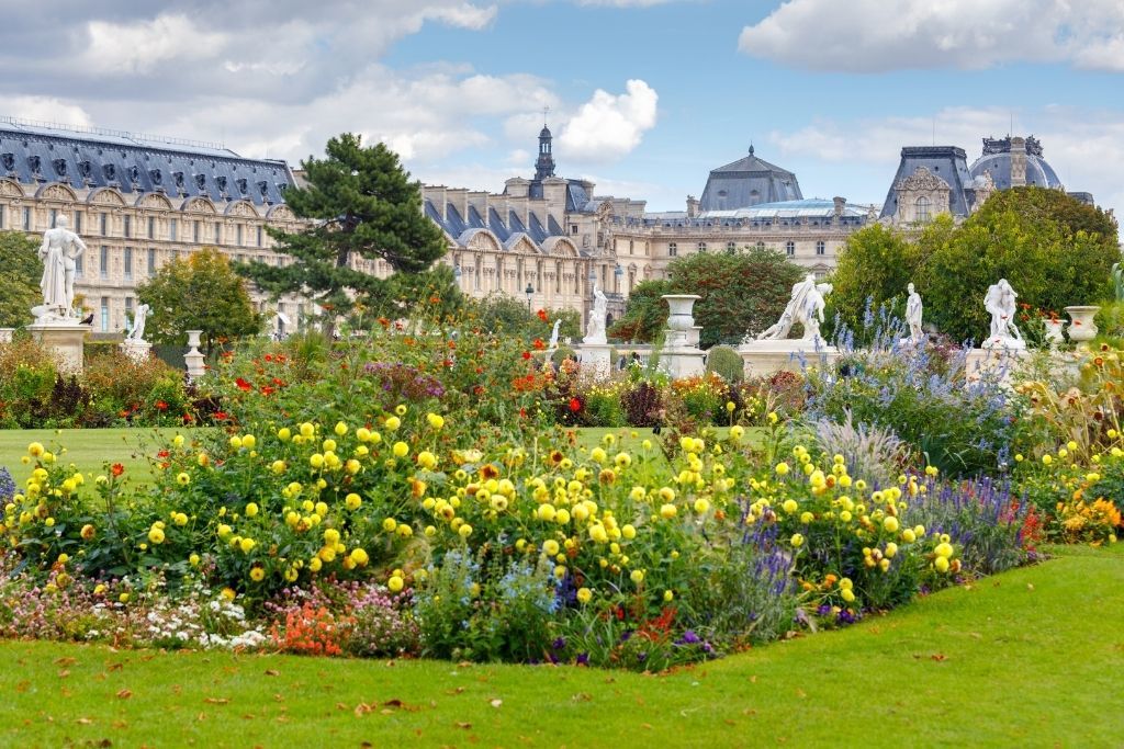 View of the Tuileries Garden during your 1 day in Paris. 