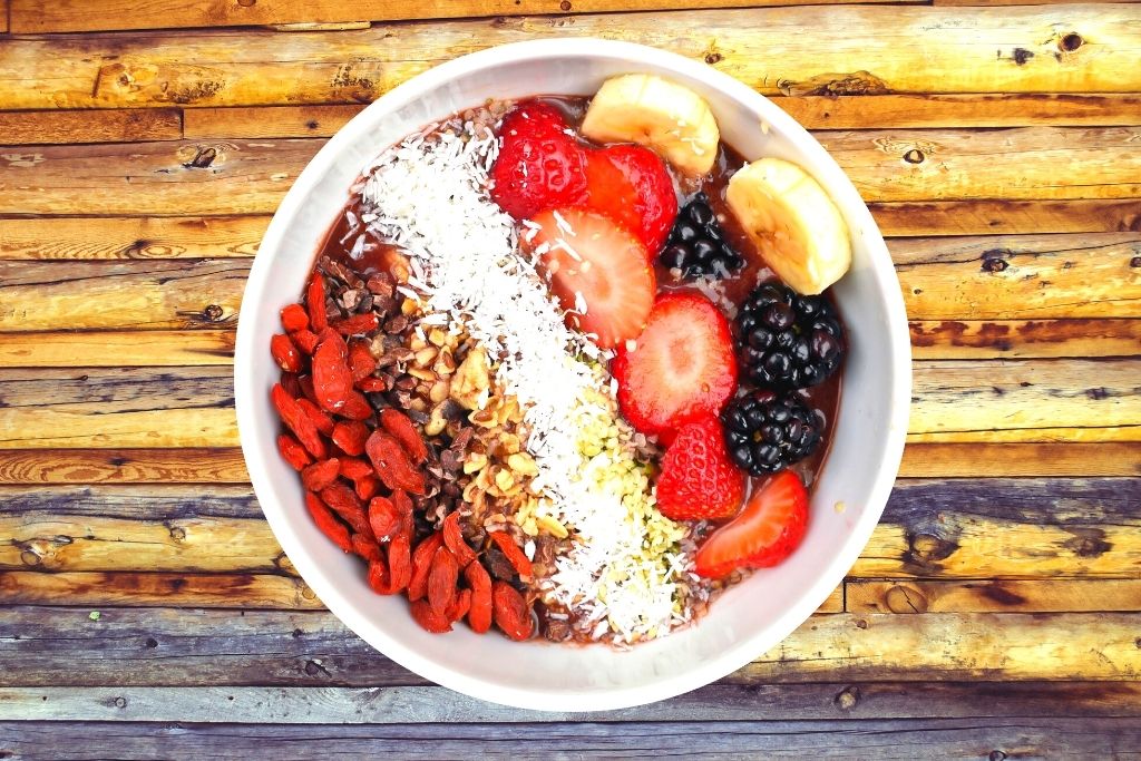 Acai bowl from one of the best Paris breakfast restaurants of them all. 