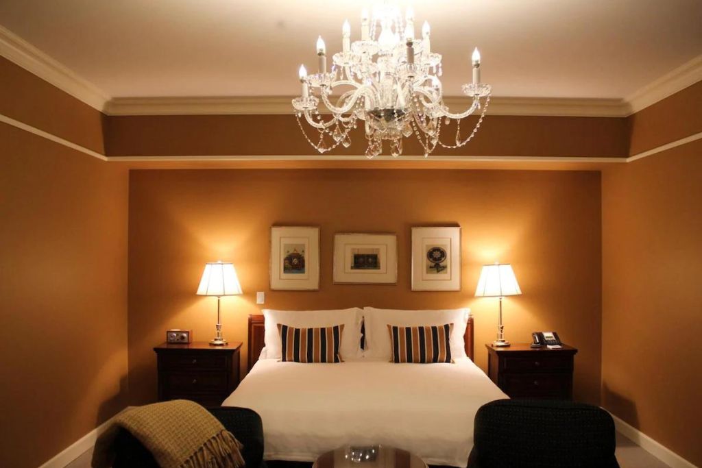 Stylish rooms inside the Bruce Hotel, one of the best couples getaways Ontario has. 