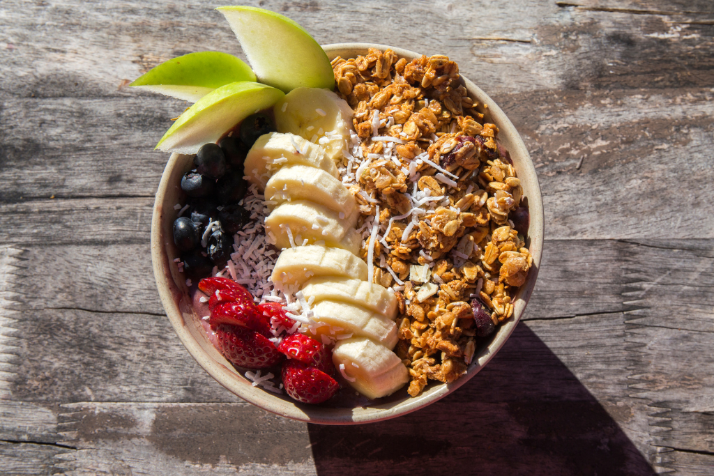 Acai bowl with berries and granola and banana make for the best Tulum breakfast of them all. 