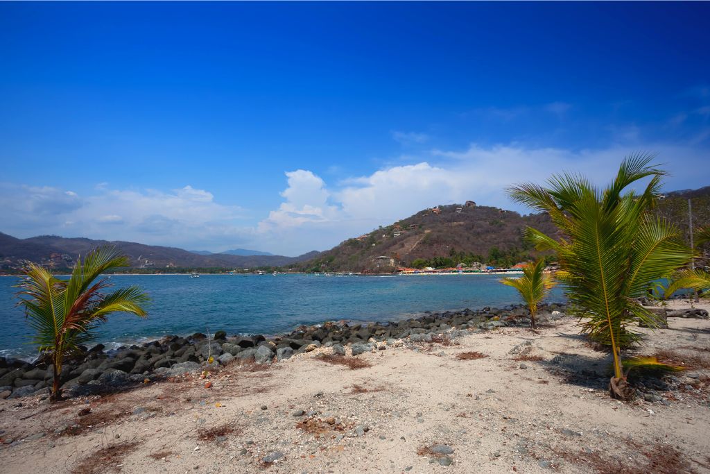 View of Playas Las Gatas in Mexico. 