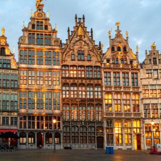 A view of the stunning guild houses in Market Square in Antwerp. This place is a must-see during one day in Antwerp.