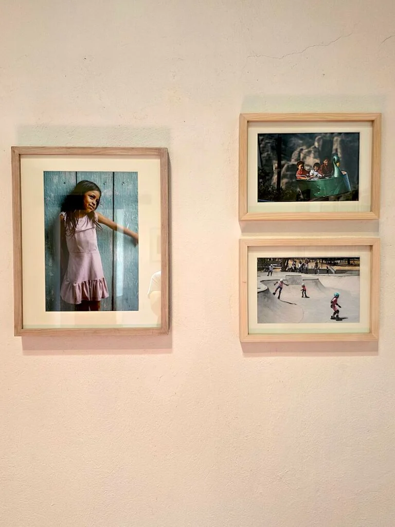 View of three of the beautiful color photos inside of the Centro Fotogr&aacute;fico &Aacute;lvarez in Oaxaca city. 