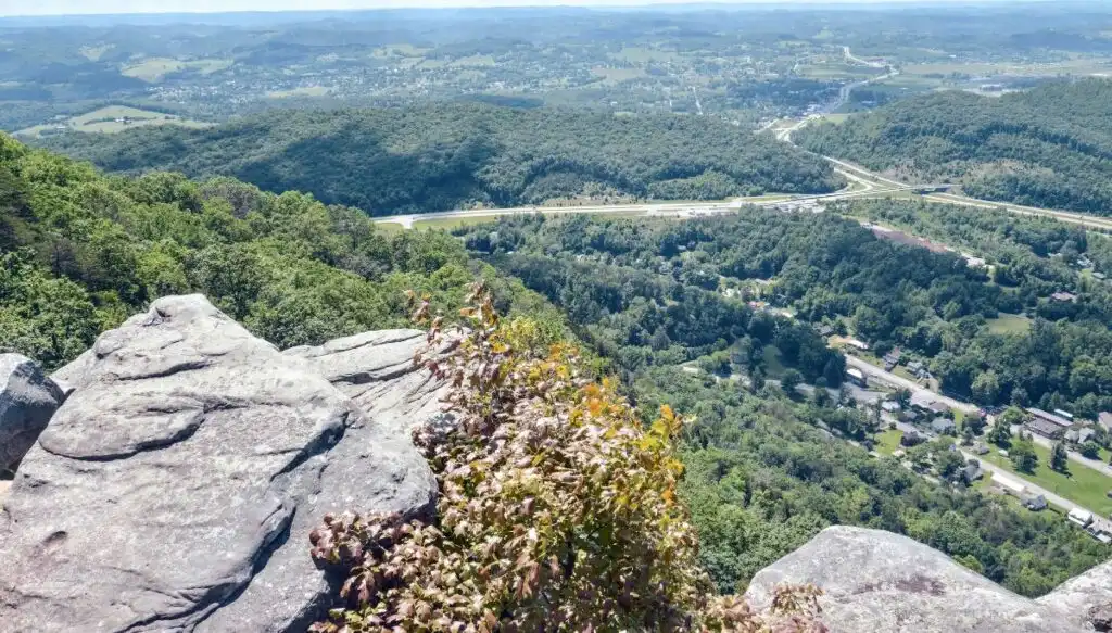 View of the Appalcian Mountains from a scenic overlook in Kentucky. 